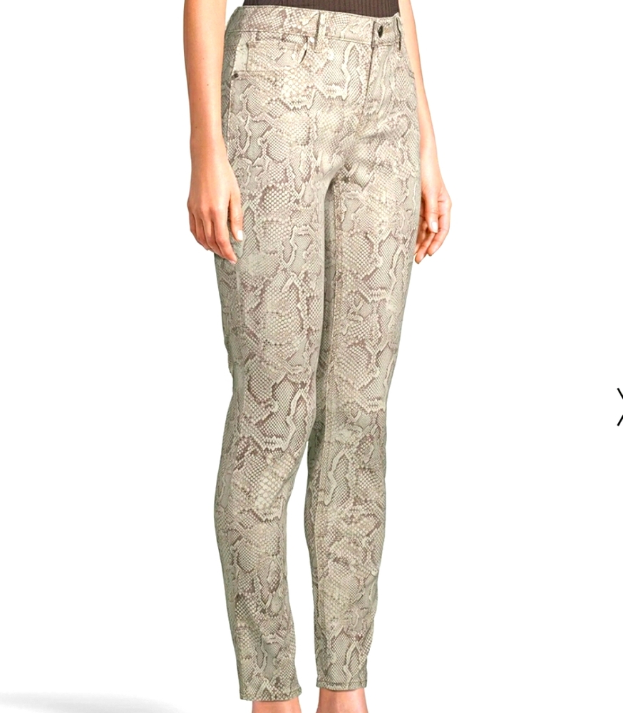 WHBM Snakeskin high-rise skinny jean size 8 will be donated 5/2024
